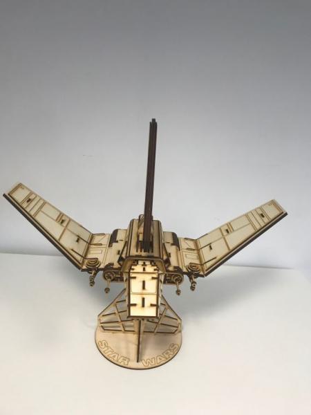 Star Wars - Shuttle Ship Lambda-class T-4a as 3D large laser cut woodmodel 1